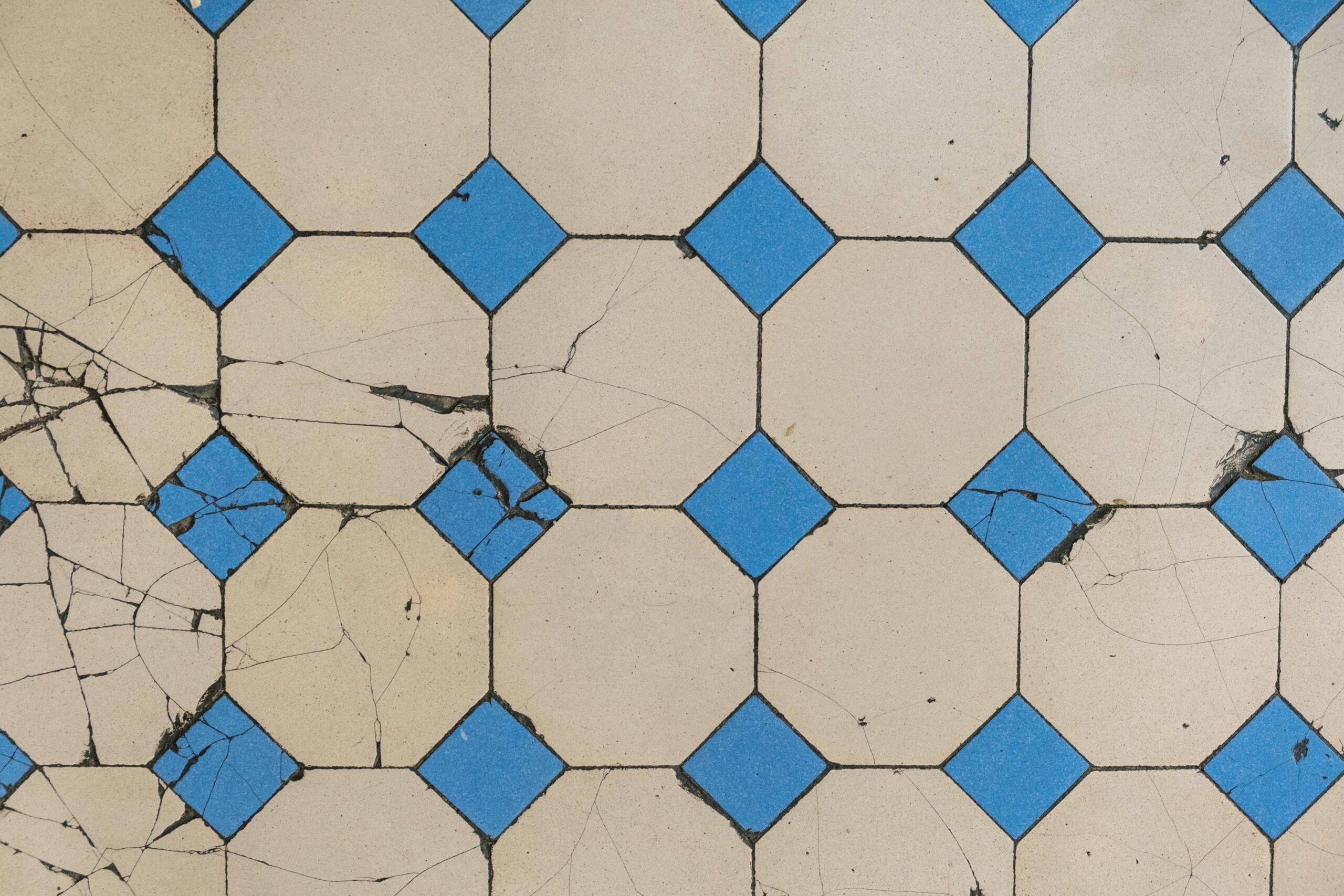 Cracked tile