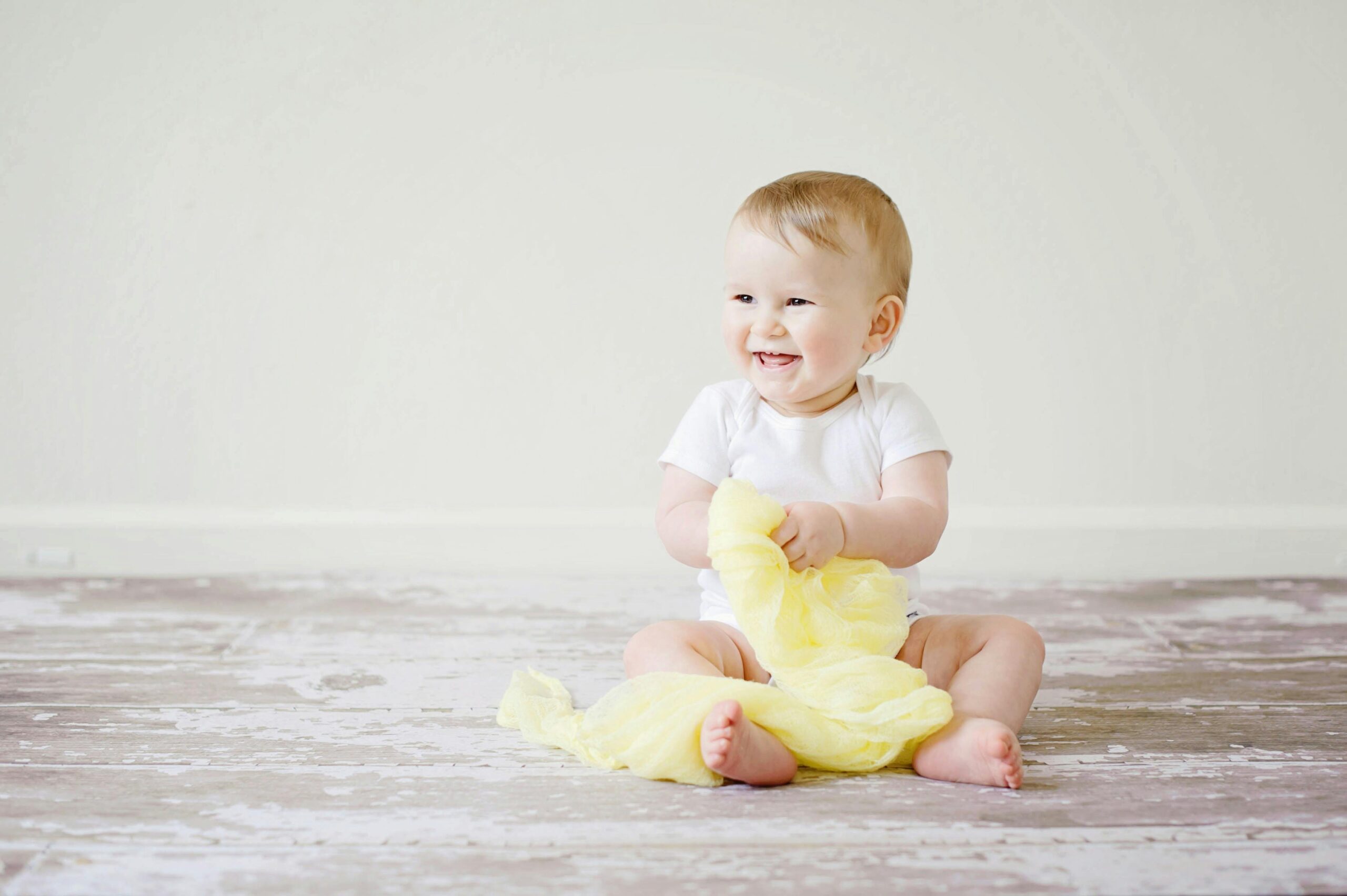 Baby smiling for a photo