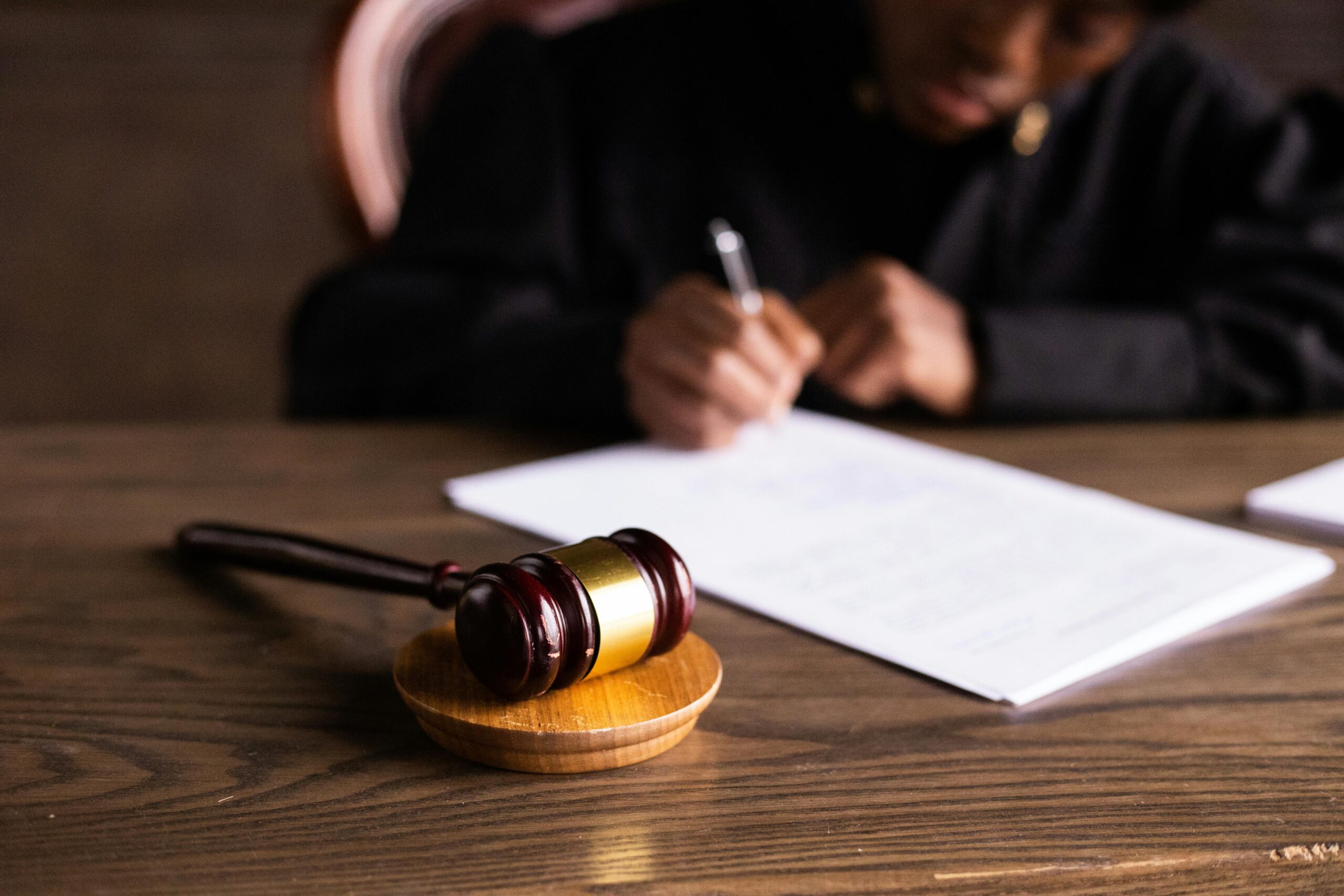 Judge signing an order