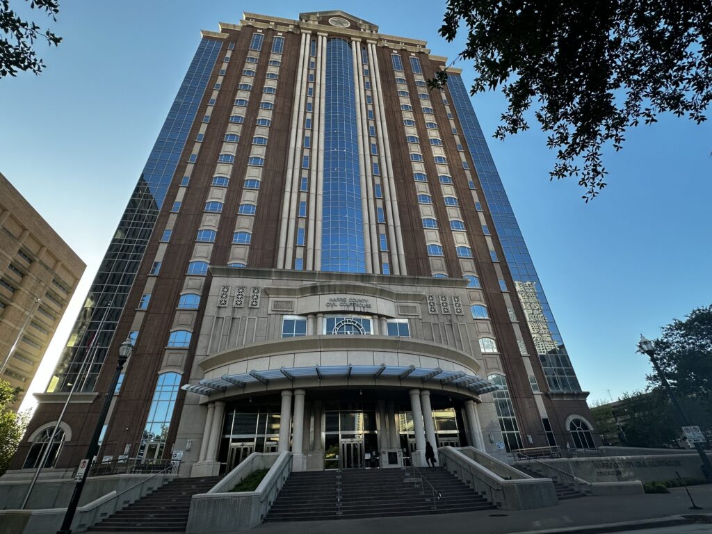 Harris County civil courthouse in Houston, Texas, where CoilLaw serves Harris County divorce and family law clients