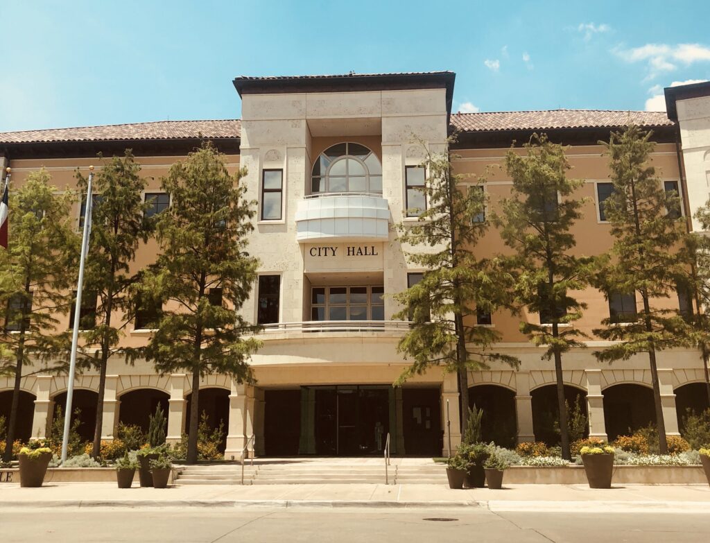 Colleyville City Hall in Colleyville, Texas - CoilLaw represents Colleyville families in divorce and family law matters